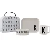 Serviser & Startset-Design Letters barnservis set, K