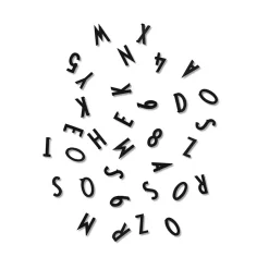 bokstavsbox, Svarta bokstäver^Design Letters