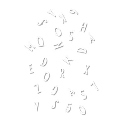 Anslagstavlor-Design Letters bokstavsbox, Vita bokstäver