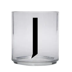 Plastglas-Design Letters Kids glas, J