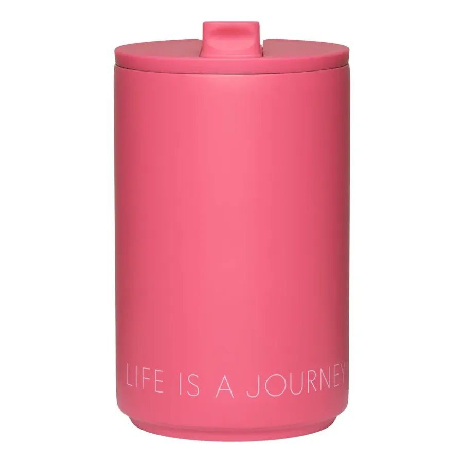 termosmugg, Cherry pink^Design Letters