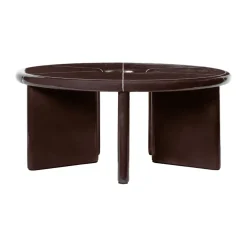 Deya soffbord Ø80x32 cm, Chestnut brown^Ferm Living Sale