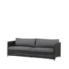 Diamond soffa 3-sits weave, Natté graphite^Cane-line New