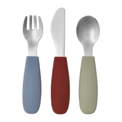 Dine bestickset silikon 3 delar, Green-blue^Scandi Living New