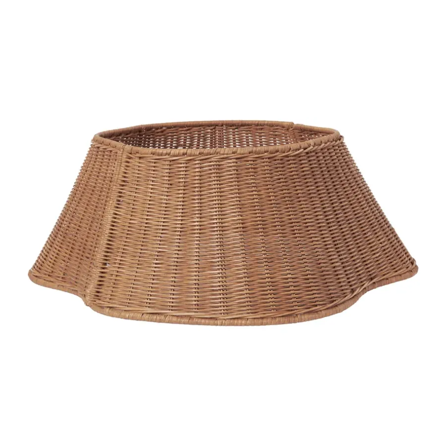 Juldekorationer & Julpynt-Ferm Living Drape braided tree skirt julgranskorg, Natural