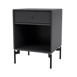 Sängbord-Montana Dream sängbord, anthracite 04, svartlackade ben