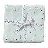 Dreamy Dots bebisfilt 120x120 cm 2-pack, Blue^Done by deer Best