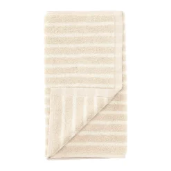 Drift handduk 30x50 cm, Beige-vit^Scandi Living Best