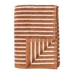 Drift handduk 50x70 cm, Brun-vit^Scandi Living New