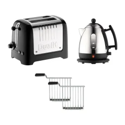 Vattenkokare-Dualit Lite vattenkokare och brödrost 2 delar, Svart