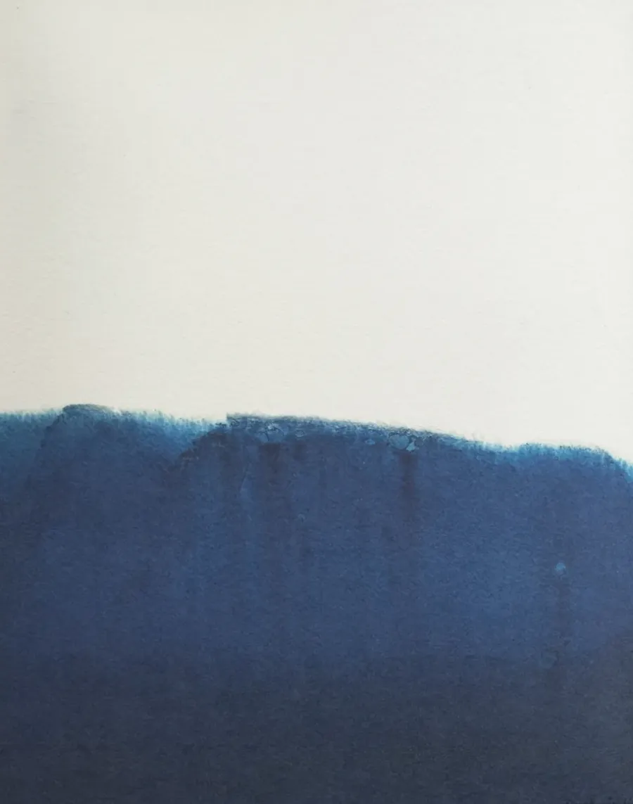 Posters-Fine Little Day Dyeforindigo ocean 1 poster 40x50 cm, Blå-vit