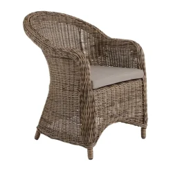 Sittmöbler·Trädgårdsstolar & Utestolar|Trädgårdsstolar & Utestolar-Brafab Eads karmstol med sittdyna, Natur-beige