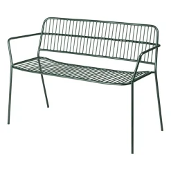 Trädgårdssoffor & Trädgårdsbänkar|Loungemöbler·Loungesoffor-Broste Copenhagen Eden bänk med armstöd, Forest green