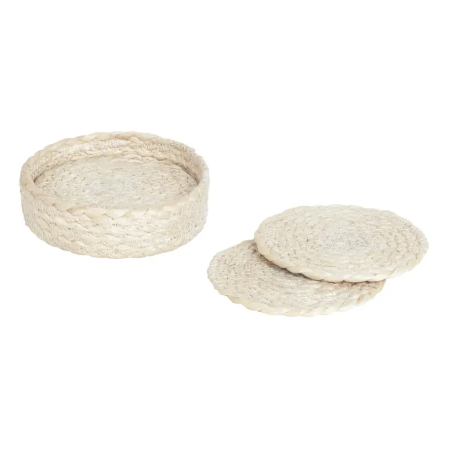 Elin glasunderlägg Ø10,5 cm 6-pack, Vit^Dixie Clearance