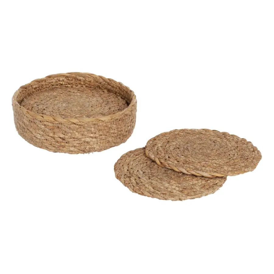 Ella glasunderlägg Ø10,5 cm 6-pack, Natural^Dixie Best