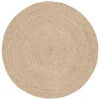 Jutemattor|Runda Mattor-Dixie Ella matta Ø125 cm, Vit-natur