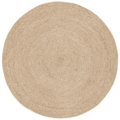 Jutemattor|Runda Mattor-Dixie Ella matta Ø125 cm, Vit-natur