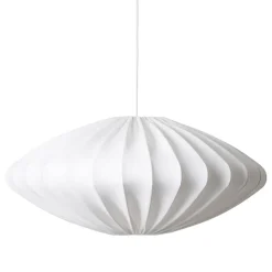 Ellipse lampskärm 80 cm bomull, Vit^Watt & Veke Outlet