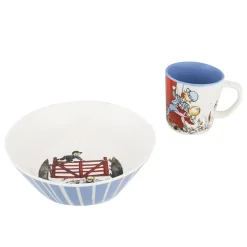 Serviser & Startset|Barnserviser-Martinex Emil barnservis 2 delar, Vit-blå