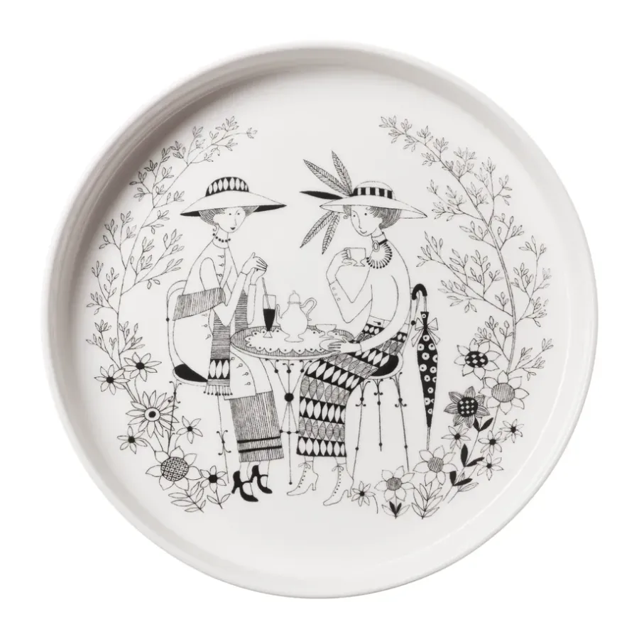 Pajformar-Arabia Emilia pajform Ø28 cm, Svart-vit