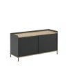 Tv-Bänkar & Mediabänkar|Tv-Bänkar & Mediabänkar-Muuto Enfold Low sideboard, Black-Oak-Metal