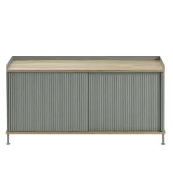 Enfold sidobord lågt 125x45x63 cm, Oak-Dusty green^Muuto New