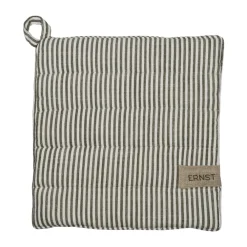 Grytlappar & Grytvantar|Grytlappar & Grytvantar-ERNST grytlapp randig 23x25 cm, Salvia-vit