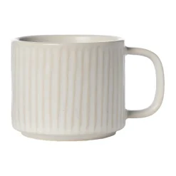 Kaffekoppar-ERNST kopp räfflad 26 cl, Naturvit