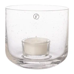 Ljuslyktor & Ljusfat-ERNST ljuslykta i glas, Ø10x9 cm