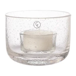 Ljuslyktor & Ljusfat-ERNST ljuslykta i glas, Ø8x6 cm