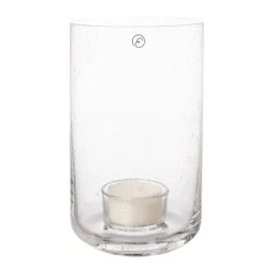 Ljuslyktor & Ljusfat-ERNST ljuslykta i glas, Ø9x15 cm