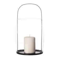 ljuslykta-lanterna Ø16x30 cm, Svart^ERNST