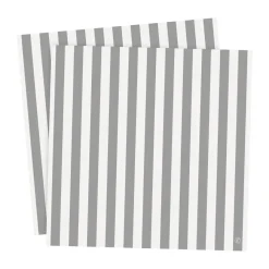 Servetter-ERNST servett randig 33x33 cm 20-pack, Vit-grå rand