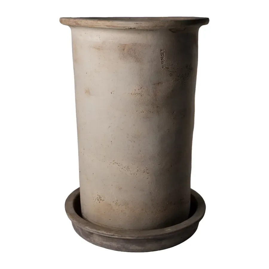 Trädgårdsdetaljer & Tillbehör|Trädgårdsdetaljer & Tillbehör·Utekrukor-ERNST terrakotta kruka med fat, Ø25x35 cm