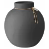 vas stengods mörkgrå, 22 cm^ERNST Discount