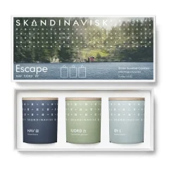 Doftljus & Doftpinnar-Skandinavisk ESCAPE mini dofljus gåvoset 3 delar, 65 g
