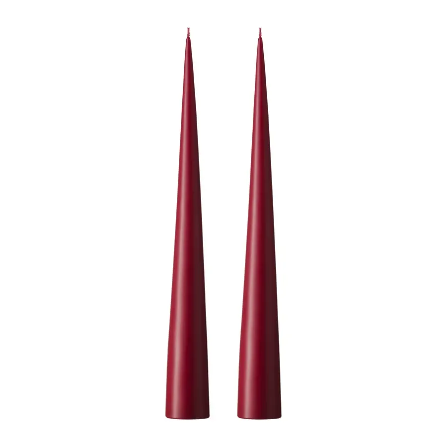 Ljus-Ester & erik konljus 37 cm 2-pack matt, Deep wine 44/2