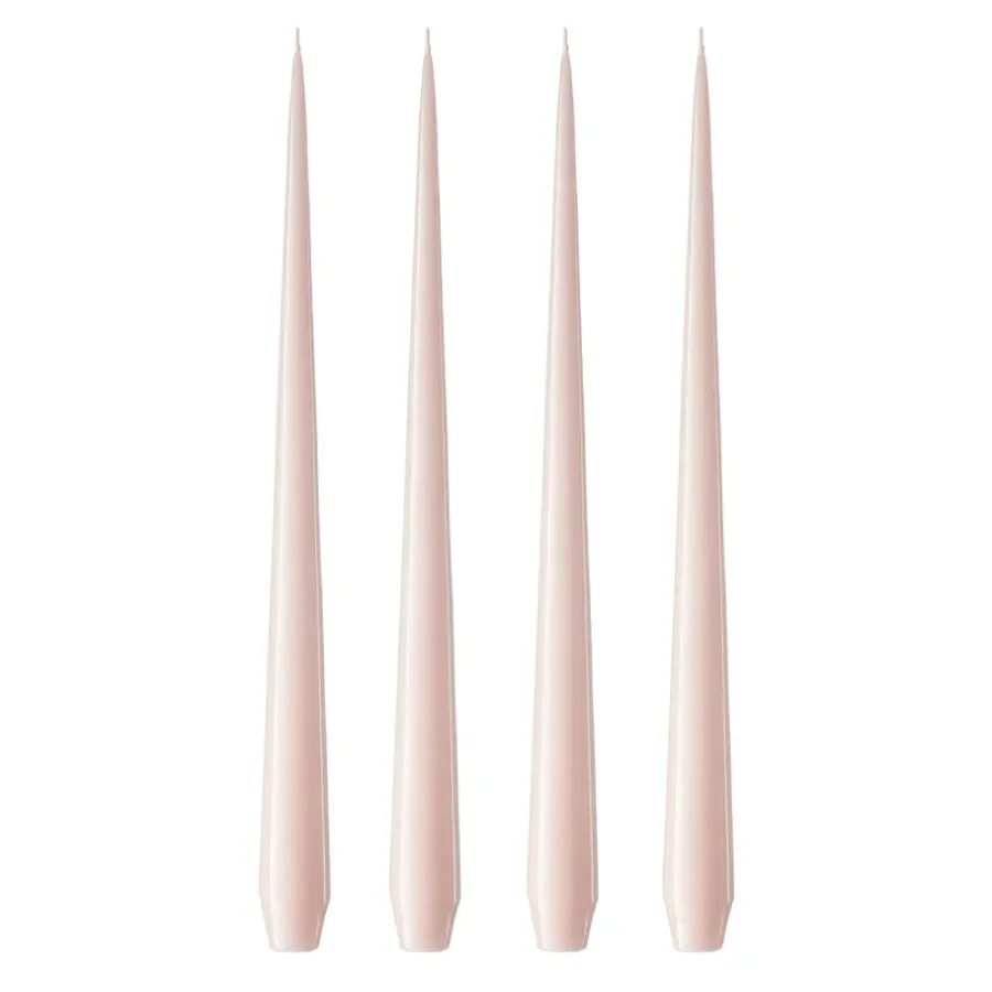 Ljus-Ester & erik ljus lackad 4-pack, Rosewater 51-0, 32 cm