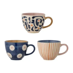 Kaffekoppar-Bloomingville Eviaya kopp 29 cl 3 delar, Blå-multi