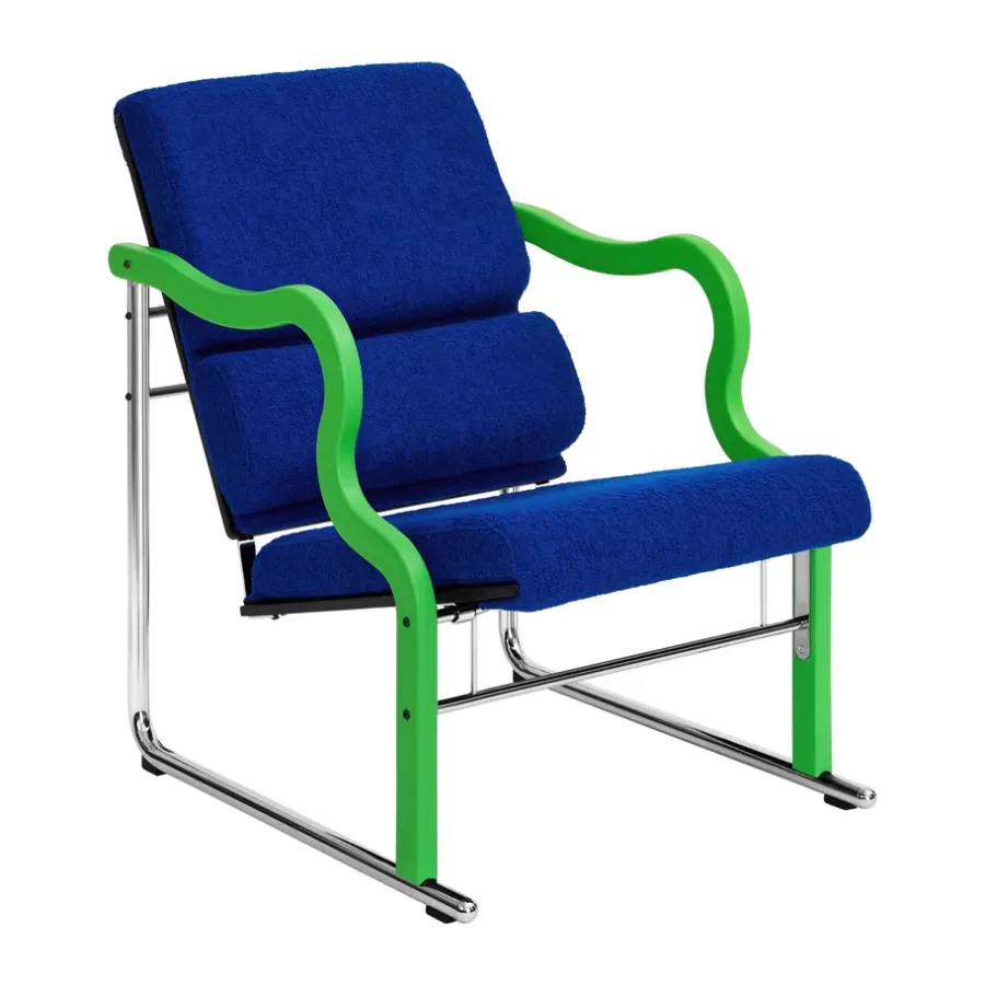 Experiment 501 loungefåtölj, Green-ultramarine^Hem New