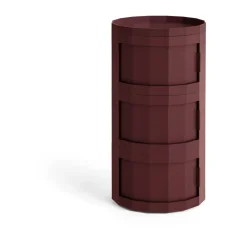Skåp & Vitrinskåp|Skåp & Vitrinskåp-HAY Facet Cabinet 30 sidobord, Burgundy