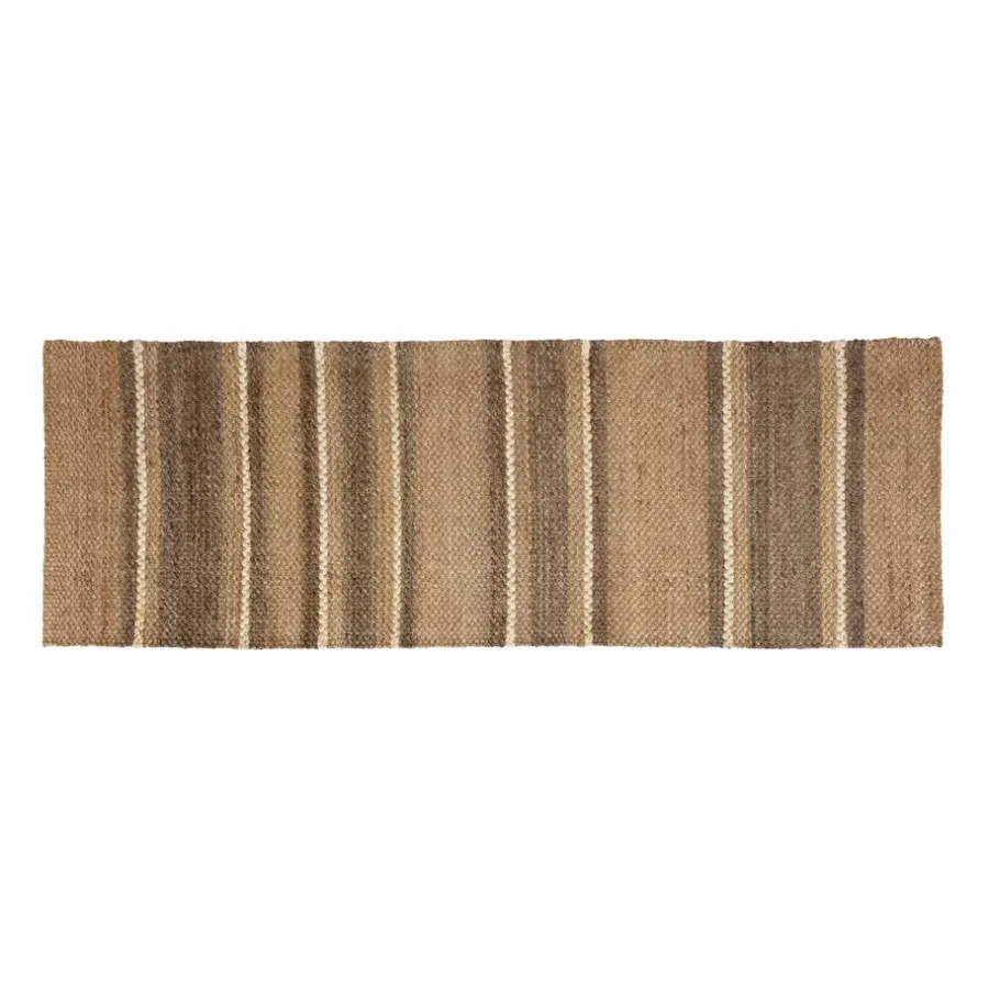 Gångmattor|Jutemattor-Dixie Fanny striped jutematta, Natur, 80x250 cm