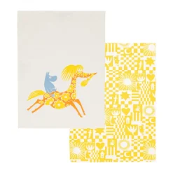 Fest mumin kökshandduk 50x70 cm 2 delar, Gul^Moomin Arabia Hot