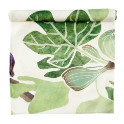 Löpare|Löpare-Klippan Yllefabrik Figs löpare, Grön-vit