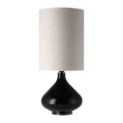 Flavia bordslampa svart lampfot, London Beige L^Flavia Lamps Sale