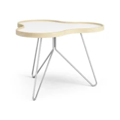 Flower bord 62x66 cm, H45 cm-vit-björk-krom^Swedese Hot