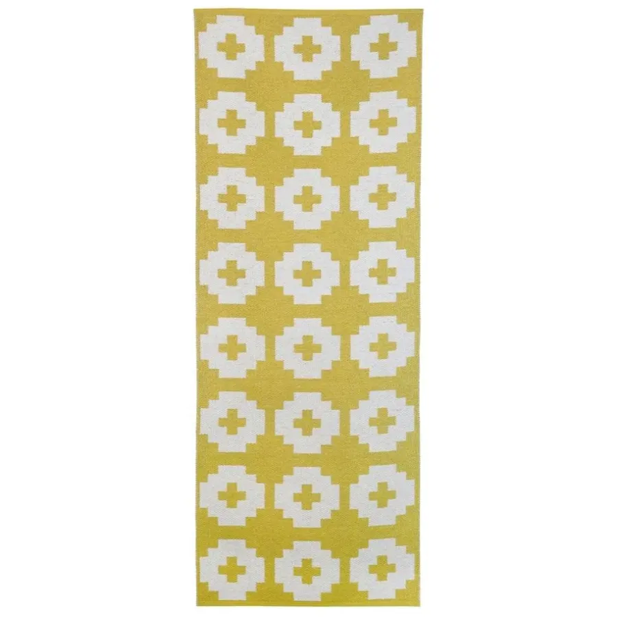 Flower matta sun (gul), 70x200 cm^Brita Sweden New