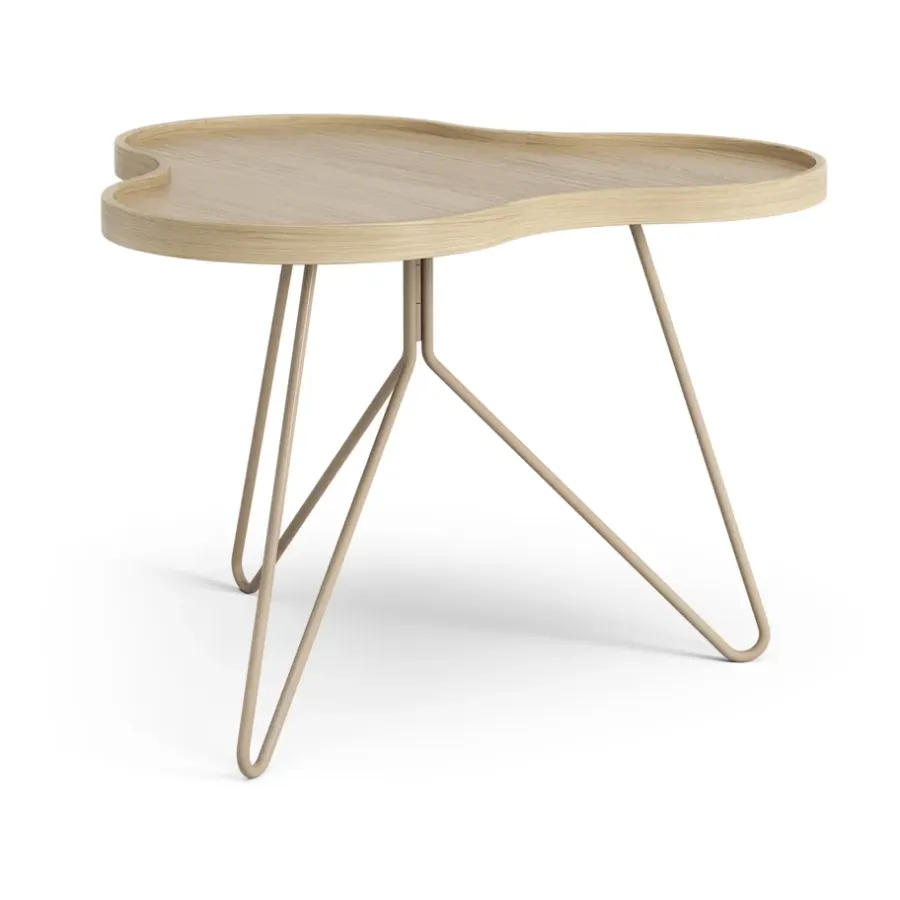 Soffbord-Swedese Flower mono bord 62x66 cm, H45 Ek lackad-nutmeg RAL1019