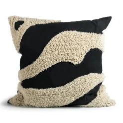 Fluffy kudde 50x50 cm, Black-beige^Byon