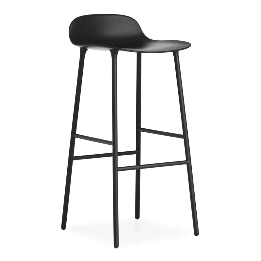 Form barstol metallben 75 cm, svart^Normann Copenhagen Online